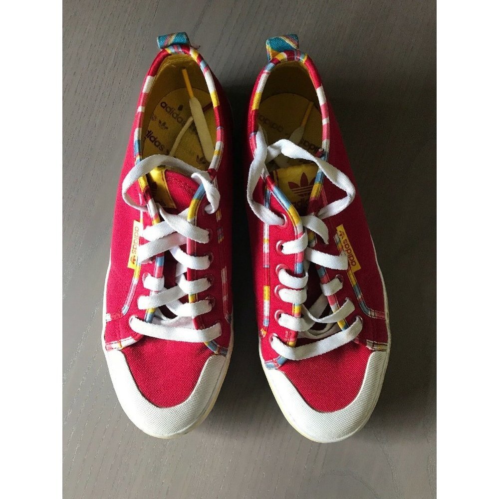 ADIDAS Women’s Plaid Trim Honey Low Canvas Sneaker